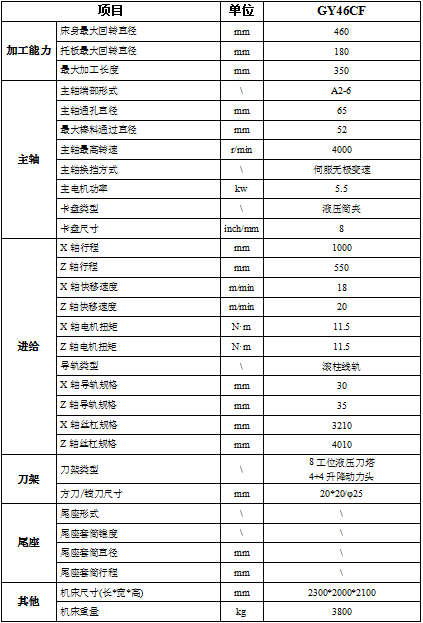 GY46CF斜軌車(chē)銑復(fù)合機(jī)床