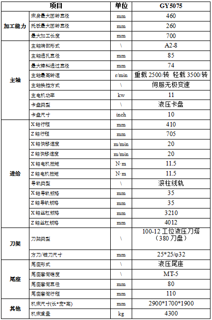 GY5075斜床身尾座刀塔機